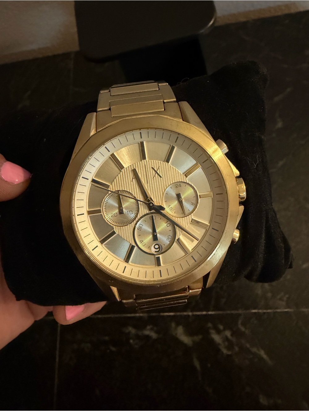 Armani Exchange Gold Tone Men's Chronograph Watch